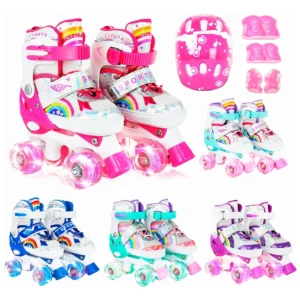 Patins Infantil 4 Rodas - Patins Infantil 4 Rodas Arco Iris