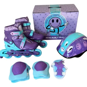 patins infantil - Patins Infantil Inline Glumi + Kit