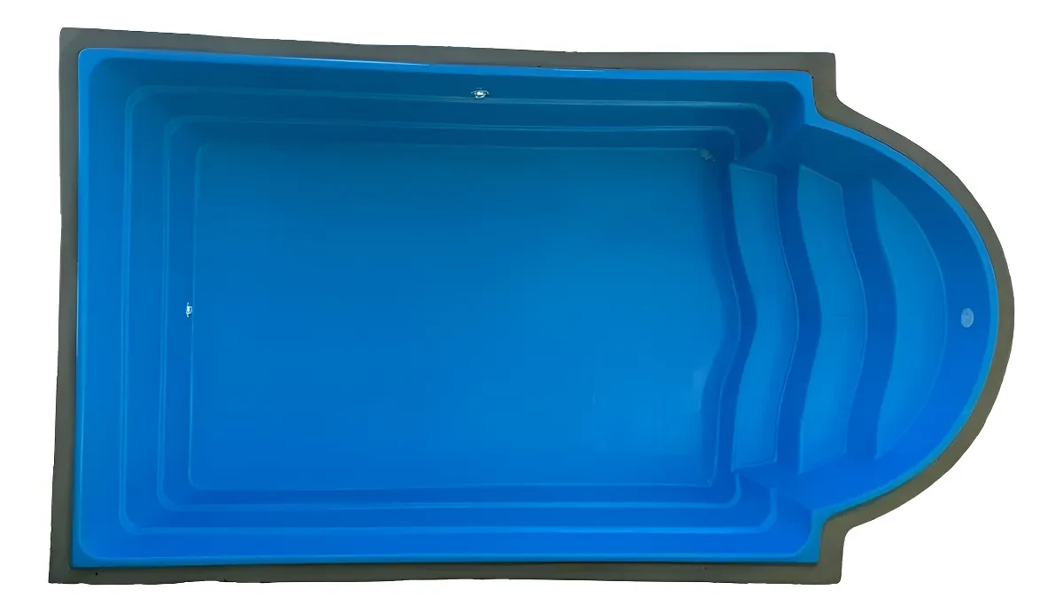 Piscina de Fibra Capelinha Marbella Piscinas Azul com Frete Grátis piscina de fibra - Piscina Capelinha Marbella Piscinas