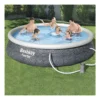 piscina inflavel - Piscina Inflável Redonda Bestway Cinza 7340L