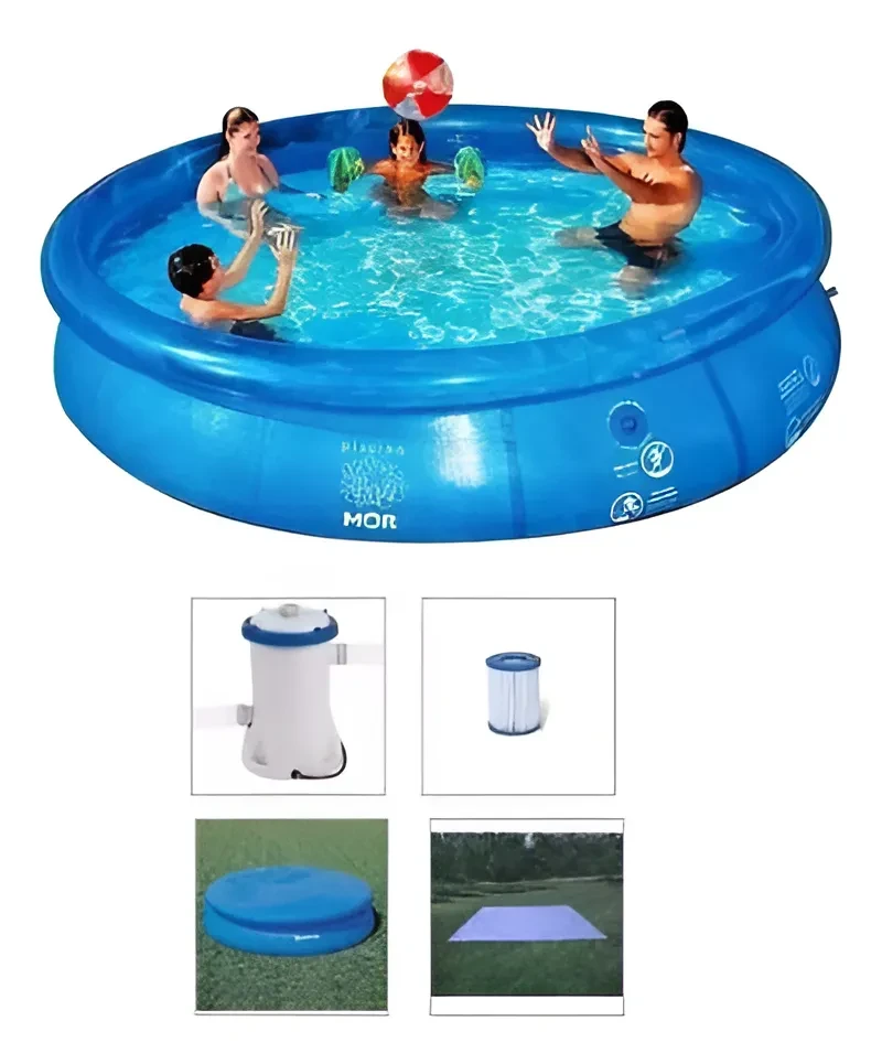 Piscina 9000 Litros Mor Inflável com Bomba Filtro 220v - Frete Grátis! Piscina 9000 Litros - Piscina Mor 9000 Litros Inflável com