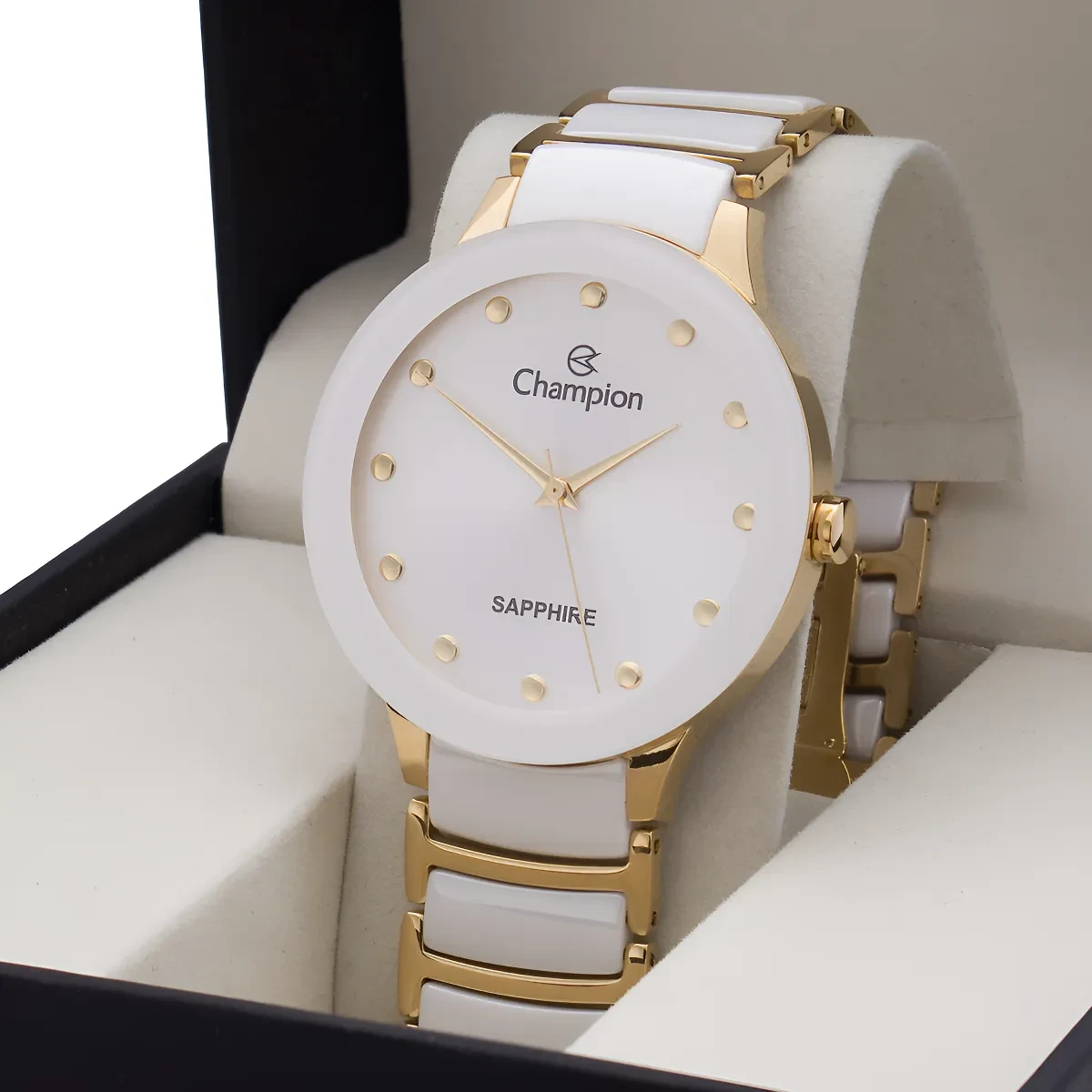 Relógio Champion Cerâmica Safira Luxo Dourado Original: Oferta Imperdível! Relógio Champion Cerâmica Safira - Relógio Champion Cerâmica Safira Luxo Dourado