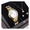 relógio Dumont dourado - Relógio Dumont Kit DUPC21JAL/K4B Dourado