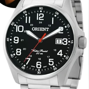 Relógio de pulso Orient MBSS1171 com corria de aço fondo preto