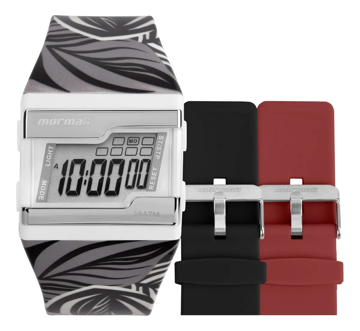 Relógio Mormaii Fz Branco - Fznb/8p Preto Branco Lcd Positivo Relógio Mormaii Fz Branco - Fznb/8p Preto Branco Lcd Positivo