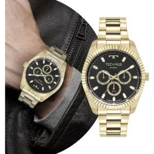 Relógio Technos Riviera Masculino Dourado Aço Inoxidável 50m