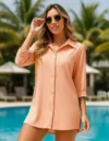 Saída de Praia Feminina - Saída de Praia Acqua Bronze Chemise