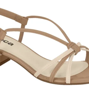 sandália feminina - Sandália Moleca Salto Grosso Confortável