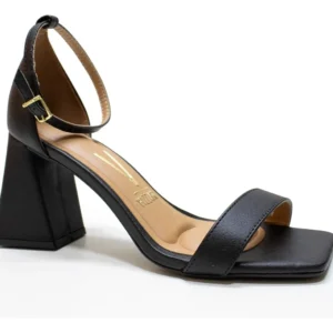 Sandalia Feminina De Fivela Vizzano Salto Grosso Medio