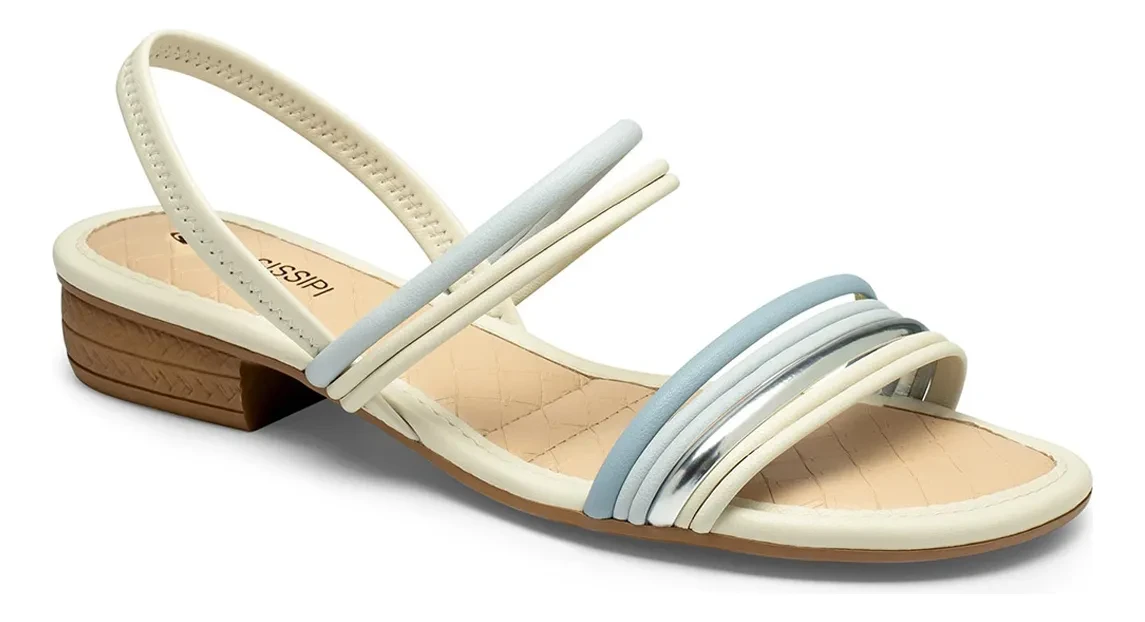 Sandália Mississipi Tiras Salto Baixo Original | Frete Grátis Sandália Mississipi - Sandália Mississipi Tiras Salto Baixo