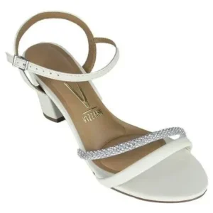 Sandália Feminina Salto Alto Bloco Tiras Vizzano