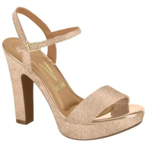 Sandália Vizzano - Sandália Vizzano Festa Salto Alto Meia