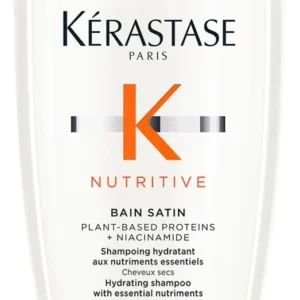 Shampoo Hidratante para Cabelos Secos, Nutrição Intensa, Brilho, Maciez, Fortalecimento e Revitalização da Fibra Capilar, Nutritive Bain Satin Kérastase, 250ml