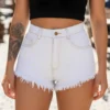 Shorts Jeans Feminino - Shorts Jeans Feminino Destroyed Hot Pants