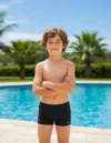 sunga boxer infantil - Sunga Boxer Infantil Sigma Beachwear Cadarço