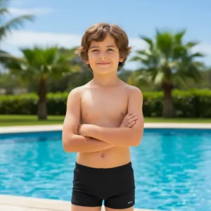 sunga boxer infantil - Sunga Boxer Infantil Sigma Beachwear Cadarço