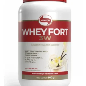 Whey Fort 3W Vitafor - Whey Fort 3W Vitafor Baunilha 900g