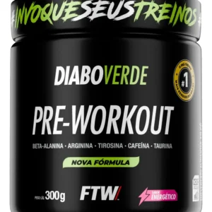 diabo verde pre treino - Pre Treino Diabo Verde FTW Energético