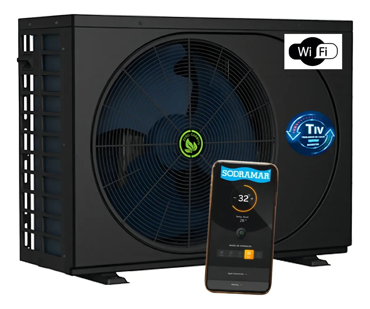 Trocador de Calor Sodramar TH-75 TIV Inverter WIFI: Desconto e Frete Grátis! Trocador de Calor para Piscina - Trocador de Calor TH-75 TIV INVERTER