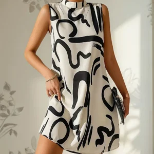 Vestido Chemise - Vestido Chemise Praia Estampado Mundial