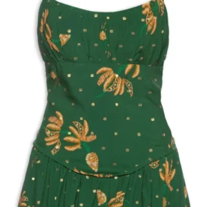 Vestido Curto Brilho De Banana – Verde