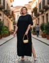 vestido plus size - Vestido Longo Follow 36 Plus Size