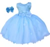 Vestido Infantil Festa - Vestido Infantil Festa Luxo Azul Cinderela