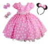 Vestido Infantil Minnie - Vestido Infantil Minnie Rosa Luxo