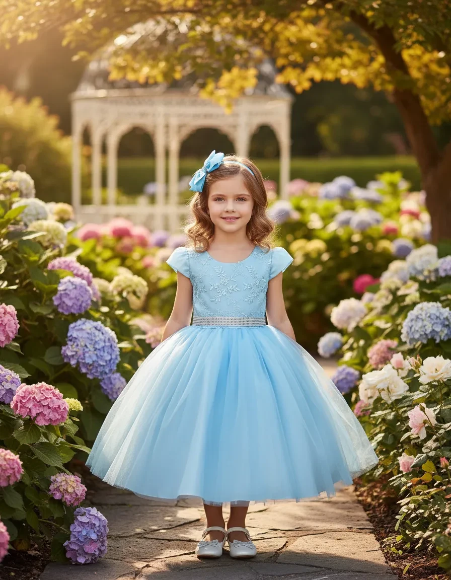 Vestido Infantil Cinderela: Desconto + Frete Grátis e Tiara Original Vestido Infantil Cinderela - Vestido Infantil Princesas Encantadas Cinderela Com