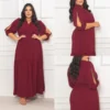 vestido longo plus size - Vestido Longo Forever Mix Plus Size