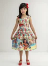 Vestido Infantil Estampado - Vestido Menina Infantil Estampado Princesa Laço