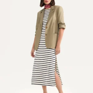 Vestido Midi Listrado - Vestido Midi Listrado Hering