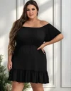 Vestido Plus Size - Vestido Plus Size Mel Modinha Babado