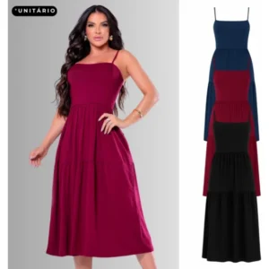 vestido midi feminino - Vestido Midi Feminino .MM