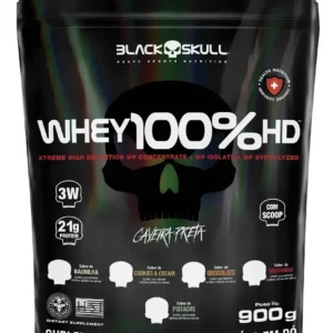 Whey 100% HD Black Skull - Whey 100% HD Black Skull Baunilha