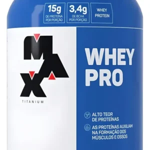 Whey Protein Max Titanium Morango - Whey Protein Max Titanium Morango 1kg