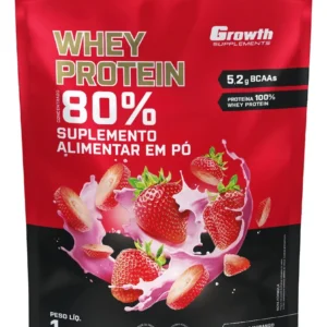 Whey Protein Concentrado 1kg Growth Supplements – Morango