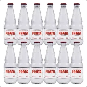 Água mineral Prata com gás garrafa 300 mL Kit com 12 unidades