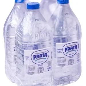Água mineral Prata Leve sem gás garrafa 2500 mL pacote x 4 u