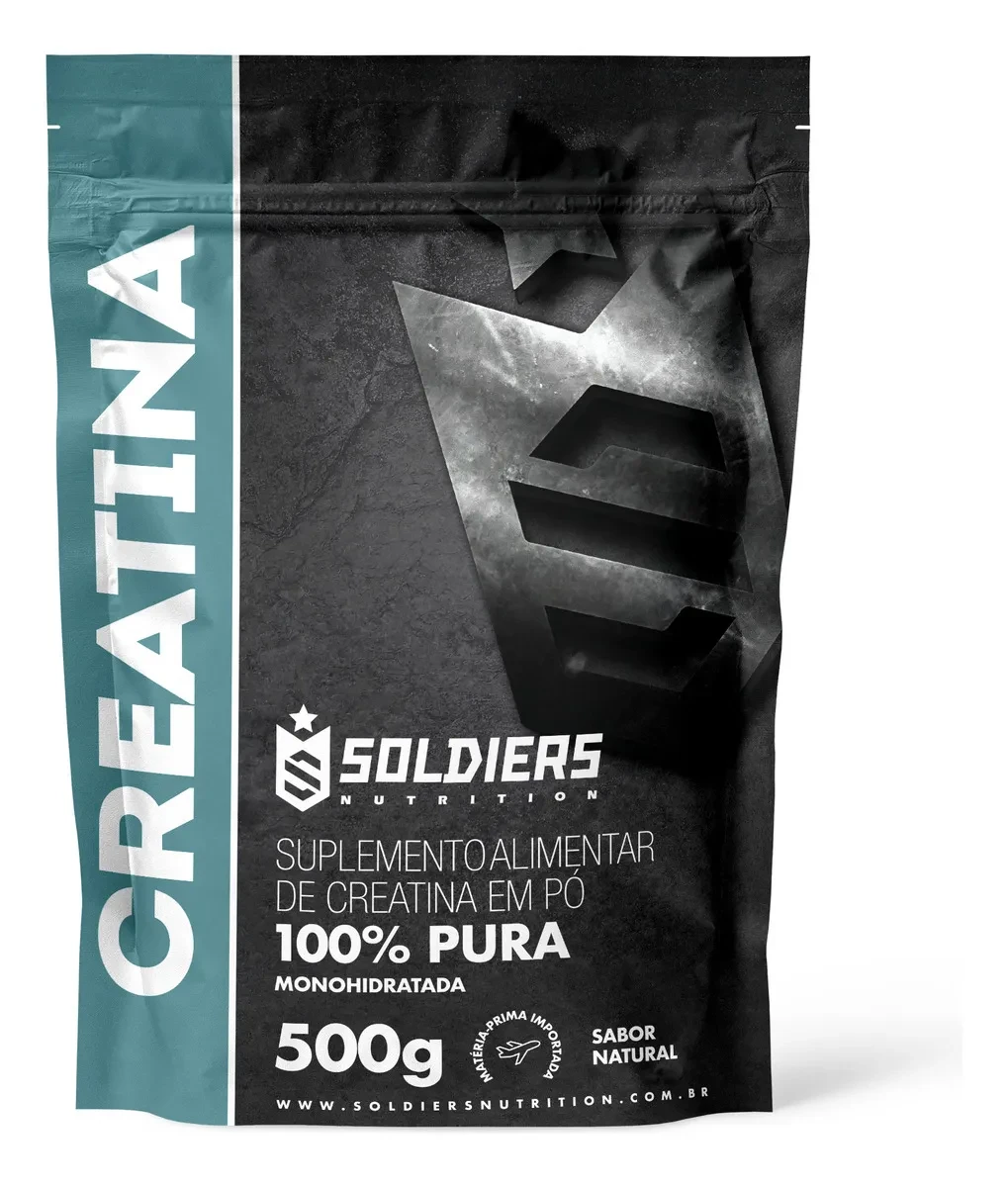 Creatina Monohidratada 500g Soldiers Nutrition 100% Pura Importada Alta Performance Músculo Treino Creatina Monohidratada 500g Soldiers Nutrition 100% Pura Importada Alta Performance Músculo Treino