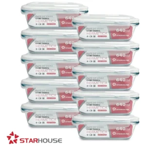 pote hermético - Kit 10 Potes Herméticos Starhouse 640ml