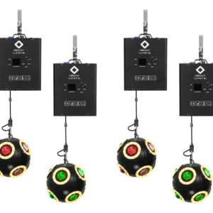 Kit 12 Led Bola Moving Efeitos Lift Ball Rgbwa Led 9r Spide 127/220v