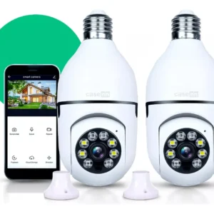 Câmera de Segurança - Kit 2 Câmeras Lâmpada Casenn 360º