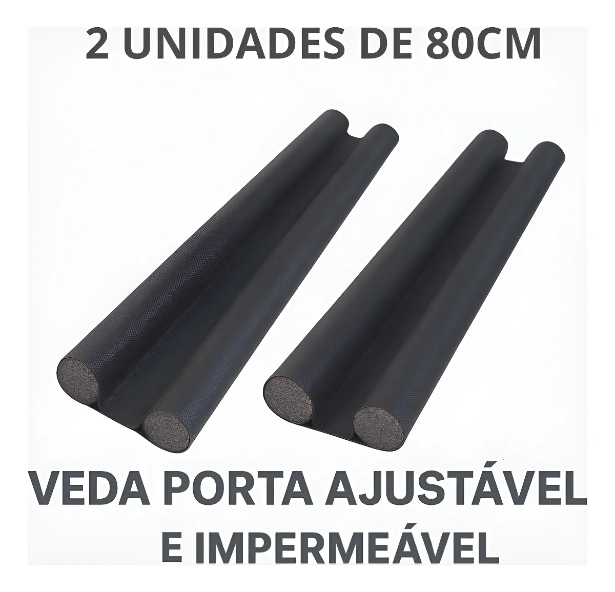Kit Veda Porta Ajustável 80cm: Frete Grátis + Conforto e Proteção! Veda Porta - Kit 2 Unidades Veda Porta Ajustável