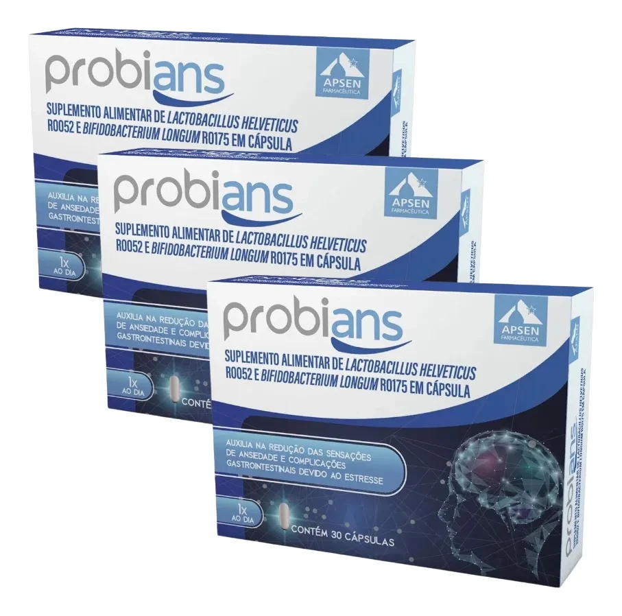 Kit 3 Cx Probians Apsen Original - Frete Grátis e Melhor Preço! Probians - Probians Apsen Suplemento Alimentar 30cp
