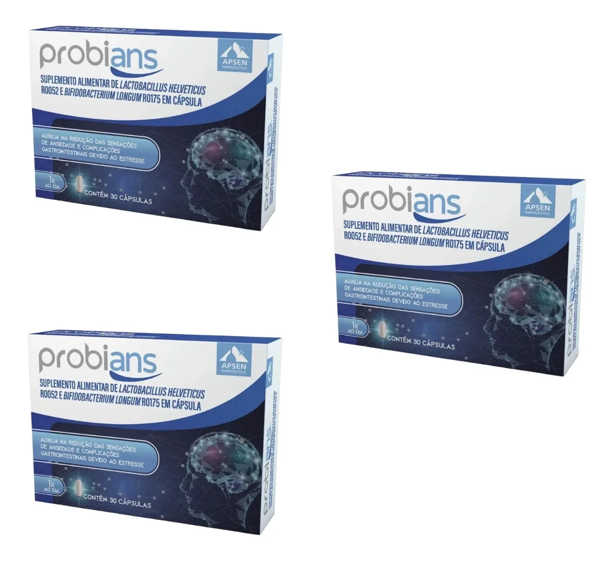 Kit 3X Probians Apsen Suplemento 90 Cpr | Frete Grátis e Original Probians Apsen - Probians Apsen Suplemento 90 Cpr