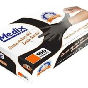 luva de procedimento preta - Luva de Procedimento Medix Preta M