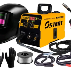 Maquina Inversora Solda Mig 160a 3 Em 1 Tig Lift Acessórios Amarelo 220v