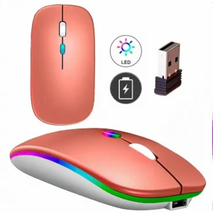 Mouse Sem Fio - Mouse Homeroarte RF-600B Rosa Gold