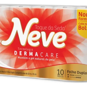 Papel higiênico Neve Toque da Seda folha dupla 20 m de 10 un